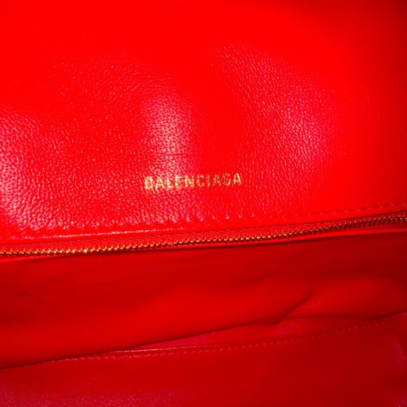 Balenciaga Touch B. Shoulder Bag Quilted Leather Medium Red - Picture 7 of 10
